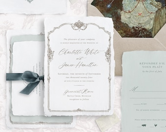 Printable Antique Fairytale Style Wedding Invitation Template Set, Editable Literary Wedding Invites, Love Story Wedding Details RSVP Cards