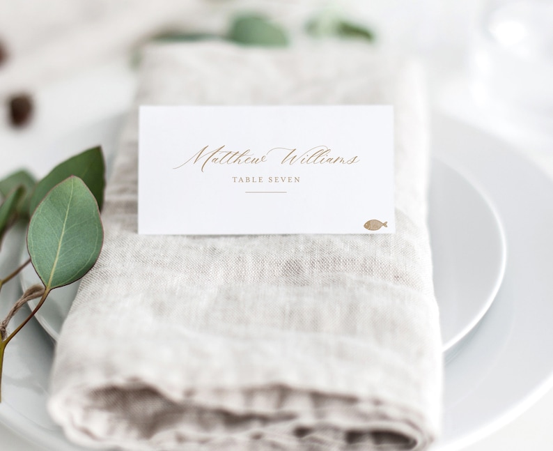 Printable Wedding Place Cards Template Editable Table Setting - Etsy