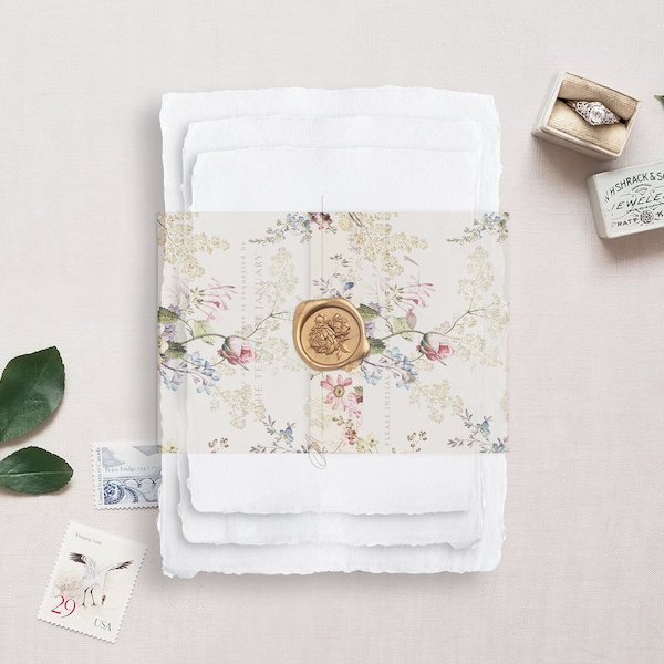 Floral Vellum Paper Etsy