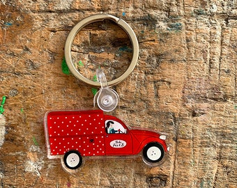 Keychain - Duckling, the old-timer mini camper