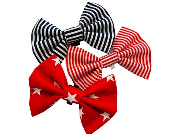 3 x MEDIUM Dog Bowties * Fabulous Bargain Gift Pack* 3 Designs * Bargain Price * Slips over the Collar * Size M - #BOW1