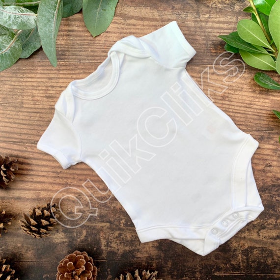 White Baby Bodysuit Mockup Styled Bodysuit Flat Lay Mockup Etsy