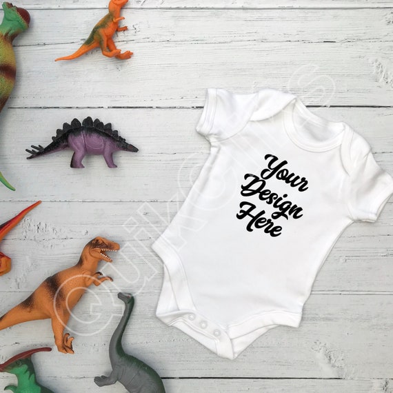 Download White Baby Bodysuit Mockup Styled Bodysuit Flat Lay Mock Up Etsy
