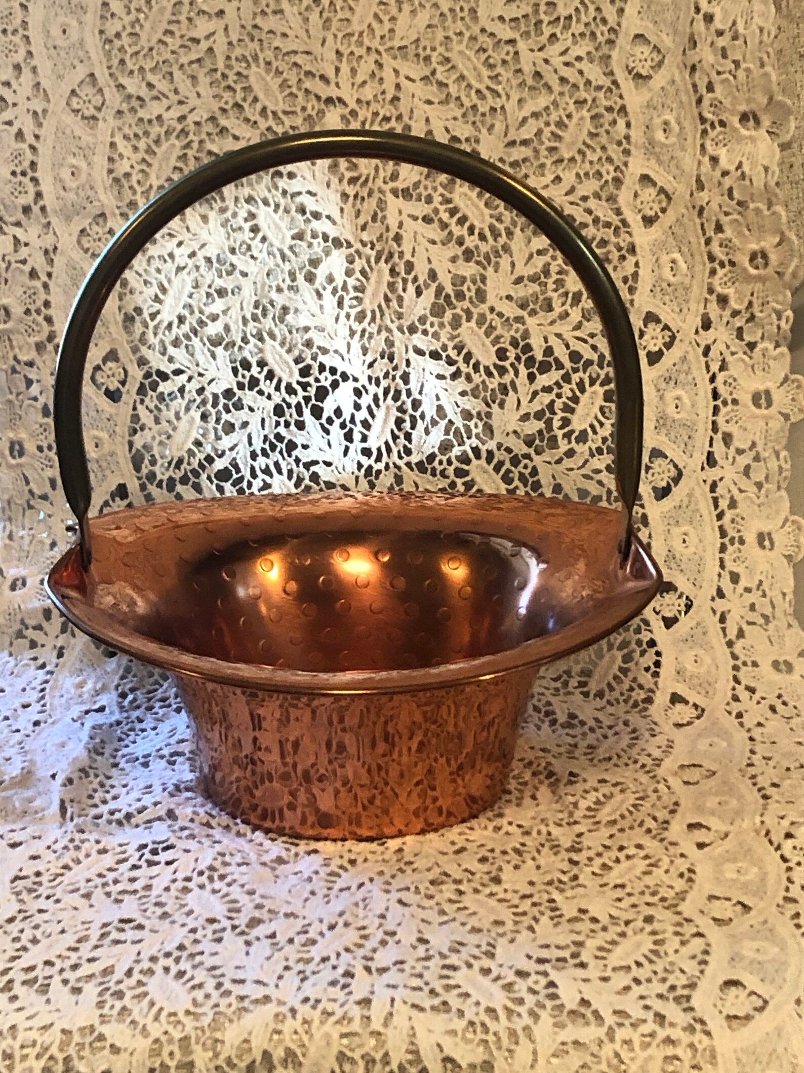 Copper Basket Etsy