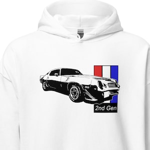 2nd Gen Camaro Hoodie Sweatshirt | Gift For Car Guy | Classic Car | Retro Design
