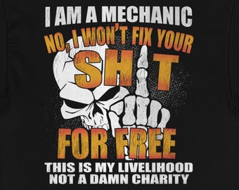 Lustiges Mechaniker T-Shirt, Auto Techniker T-Shirt, Nein, ich werde deine Scheiße nicht reparieren, Geschenk für Ihn, Vatertag, Valentinstag, Valentinstag