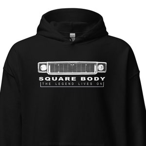 70s Square Body Hoodie Squarebody Truck Grille Sweatshirt, Gift Idea For Classic Vehicle Enthusiasts, Pullover Jacket Sweater