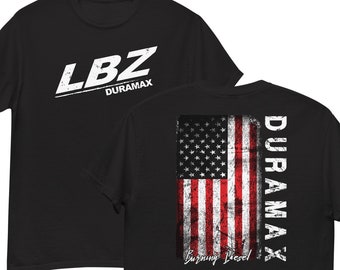 Camiseta LBZ Duramax: Camiseta para hombre con bandera estadounidense de camión diésel