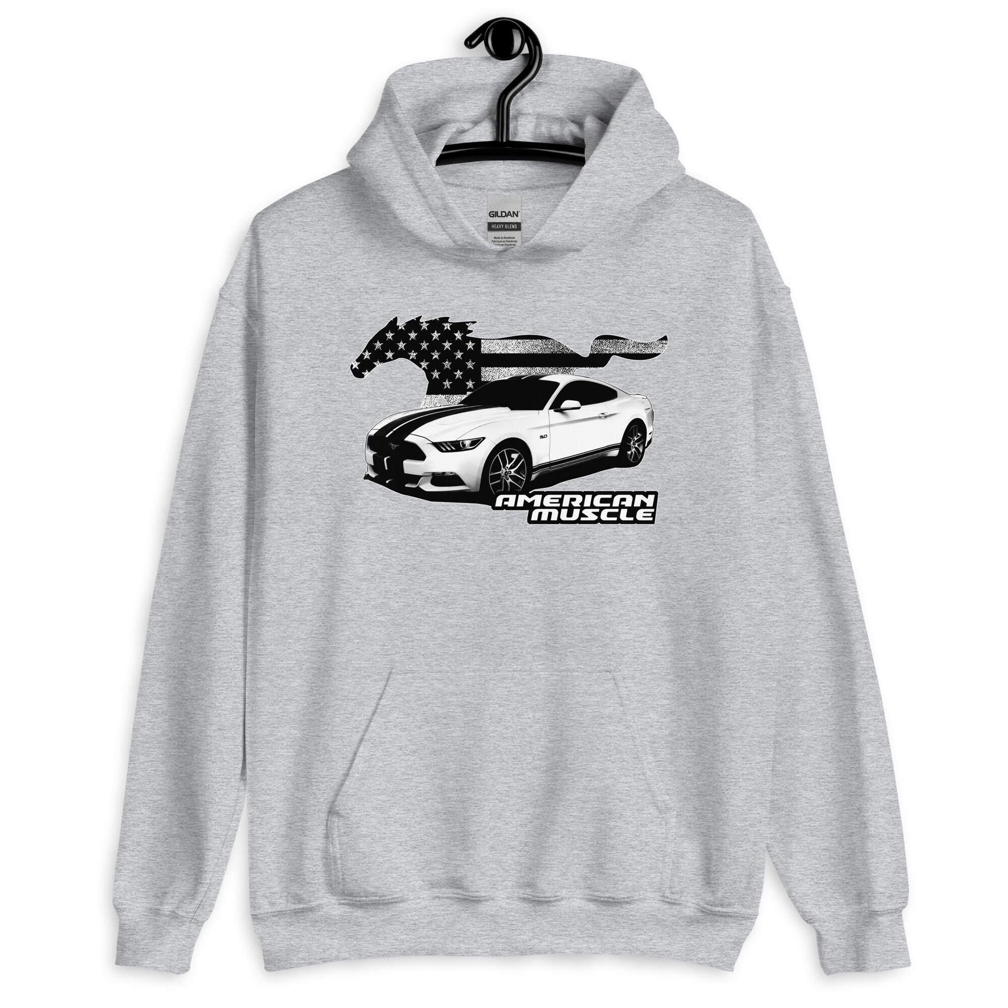 【Anyone more】Chetty Fur Suede Mustang Jumper Ford Hoodie, Officially Licensed, American Muscle Mustang
