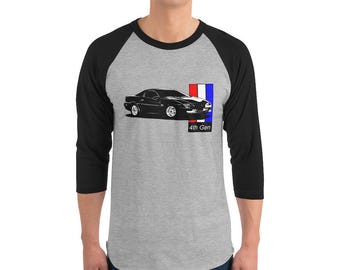 4th gen camaro 3/4 sleeve raglan shirt