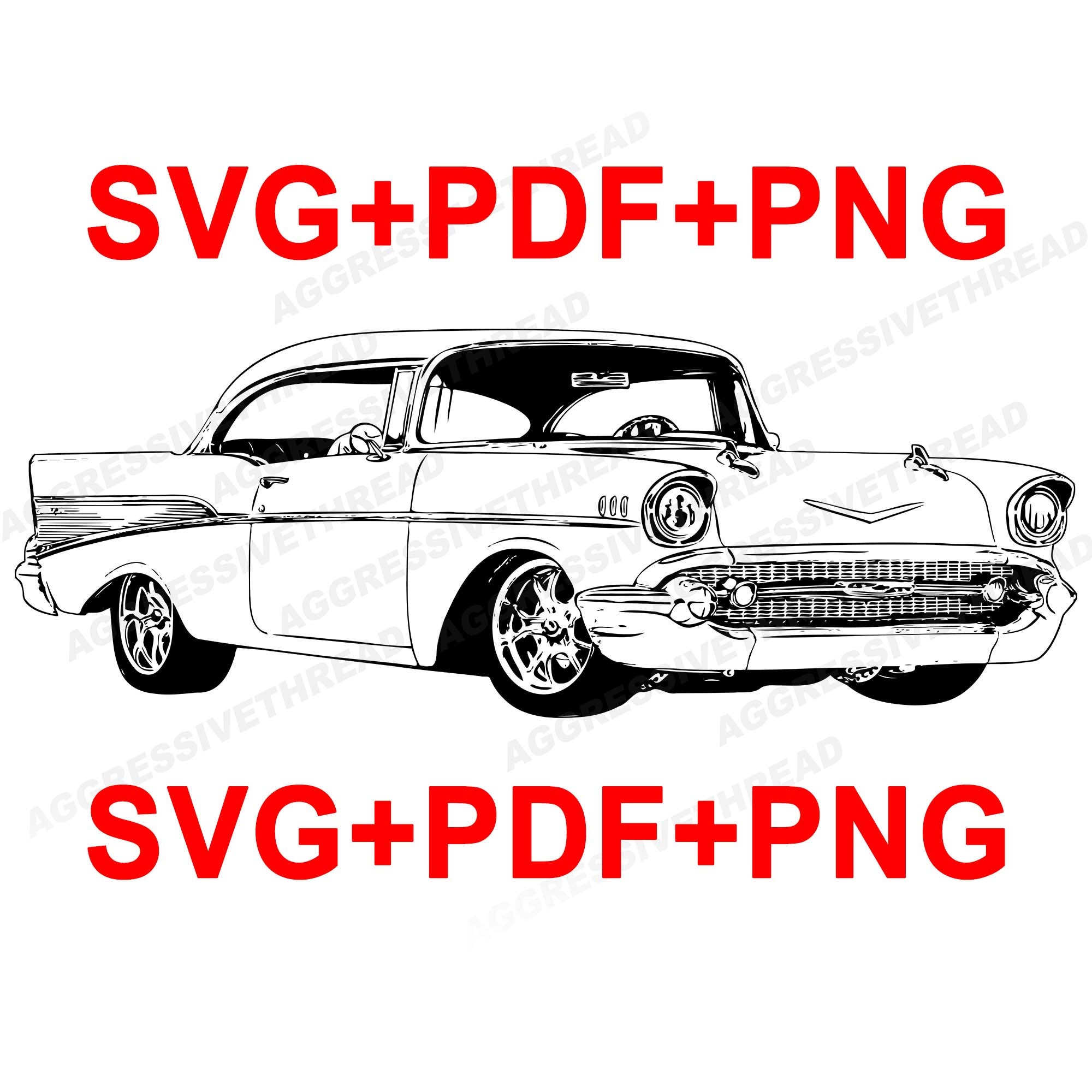 57 Chevy Belair Png Graphic Clip Art File for Printing Tshirts - Etsy
