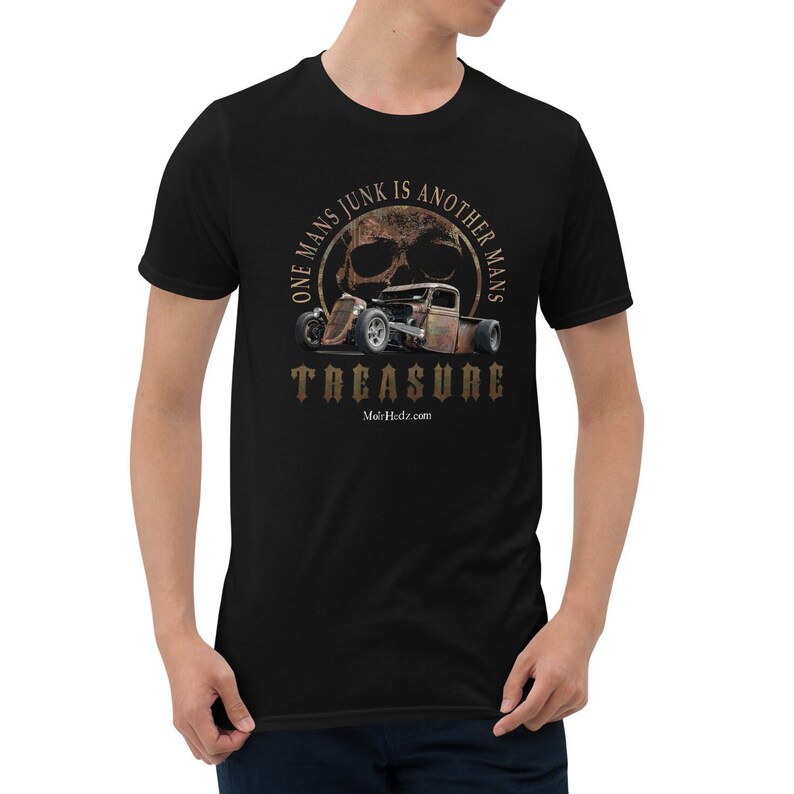 rat rod shirt, car enthusiast shirt - modeled in Black