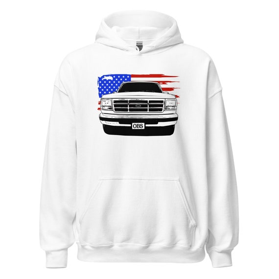 OBS Truck Hoodie, Mens 90s F250 F350 Pullover Sweatshirt, Diesel 
