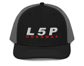 L5P Duramax Diesel Trucker Hat, Richardson 112 with Embroidered Design