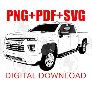 2022 Chevy Silverado 2500HD Duramax Vector Graphic (Digital Download)
