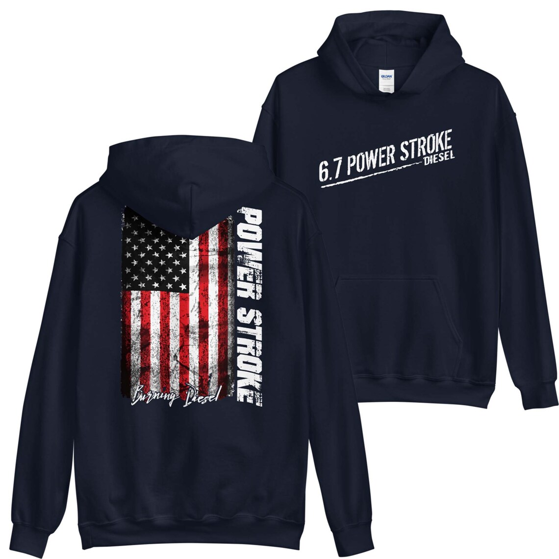 Powerstroke Sweatshirt 6.7 Power Stroke Hoodie With American - Etsy