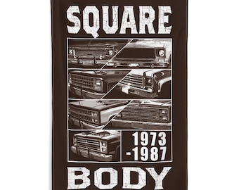 Bandera de camión de carrocería cuadrada: Arte de Silverado C10 K10 - Decoración de garaje