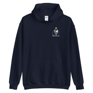 Front of Drag Racing Hoodie Car Guy Hot Rod Sweatshirt navy
