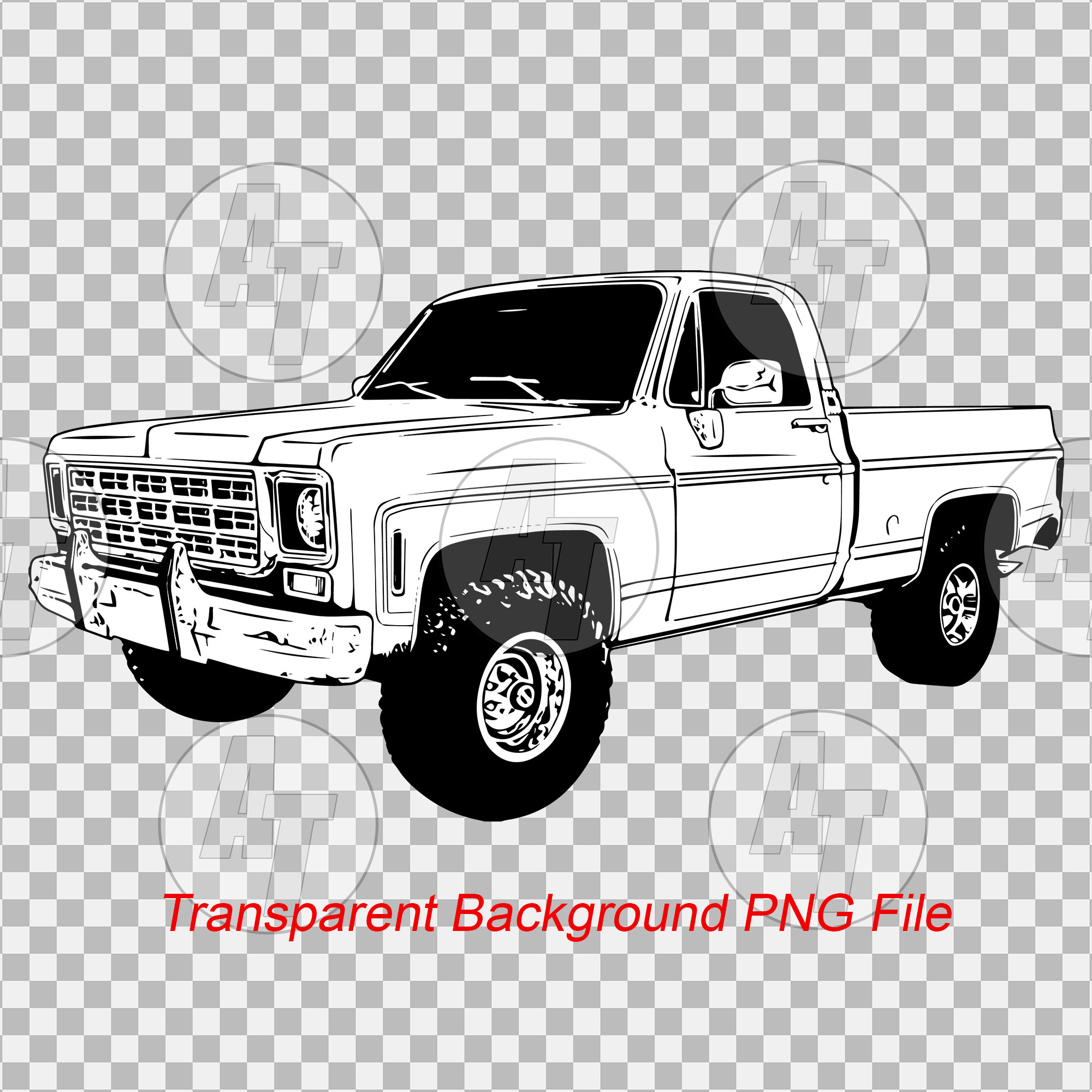Square Body Chevy Truck Digital Download Vector SVG, Png Graphic ..., حجم الصورة 2000x2000