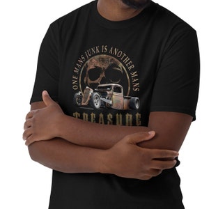 rat rod shirt, car enthusiast shirt - modeled in Black