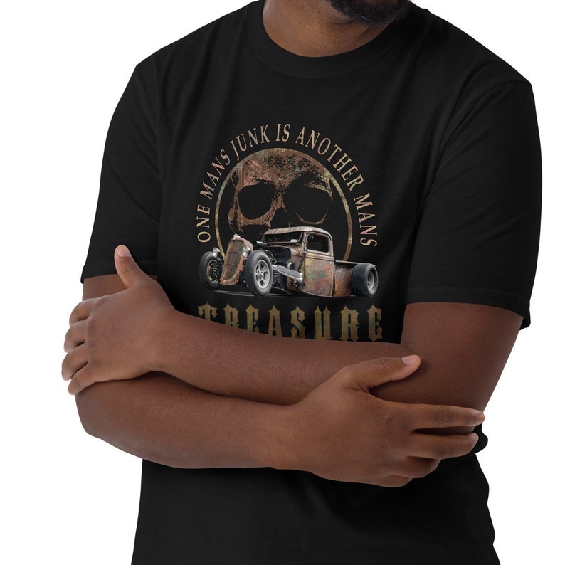 rat rod shirt, car enthusiast shirt - modeled in Black