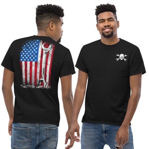 Patriotic Mechanic Tshirt in Black
