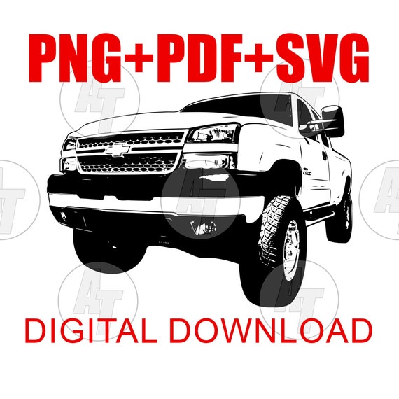 Chevy Silverado Digital Download | Duramax Cateye | PNG SVG Vector Tshirt Design File