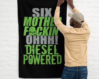 Bandera diésel Power Stroke 6.0: decoración para garaje de camiones