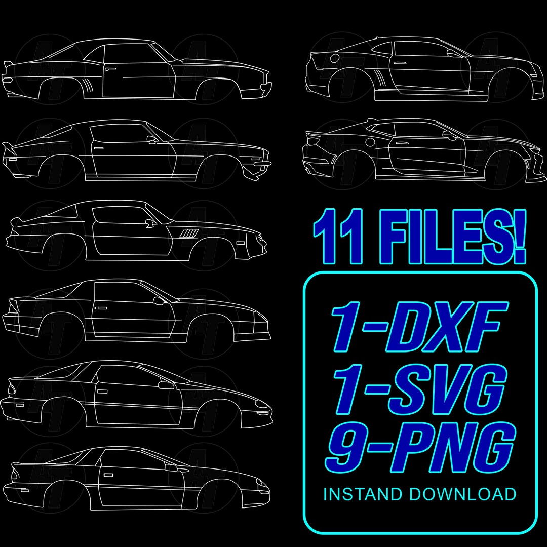 Camaro Line Art Vector: 1st-6th Gen Car Design (digital Download) - Etsy