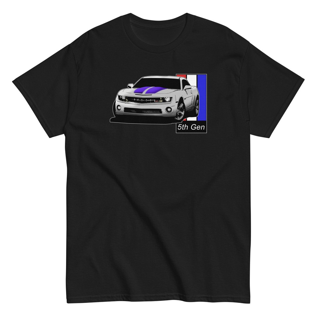 T-shirt Camaro SS Silhouette 5e Génération - Noir/blanc/gris, Tailles S à 3XL, Neuf