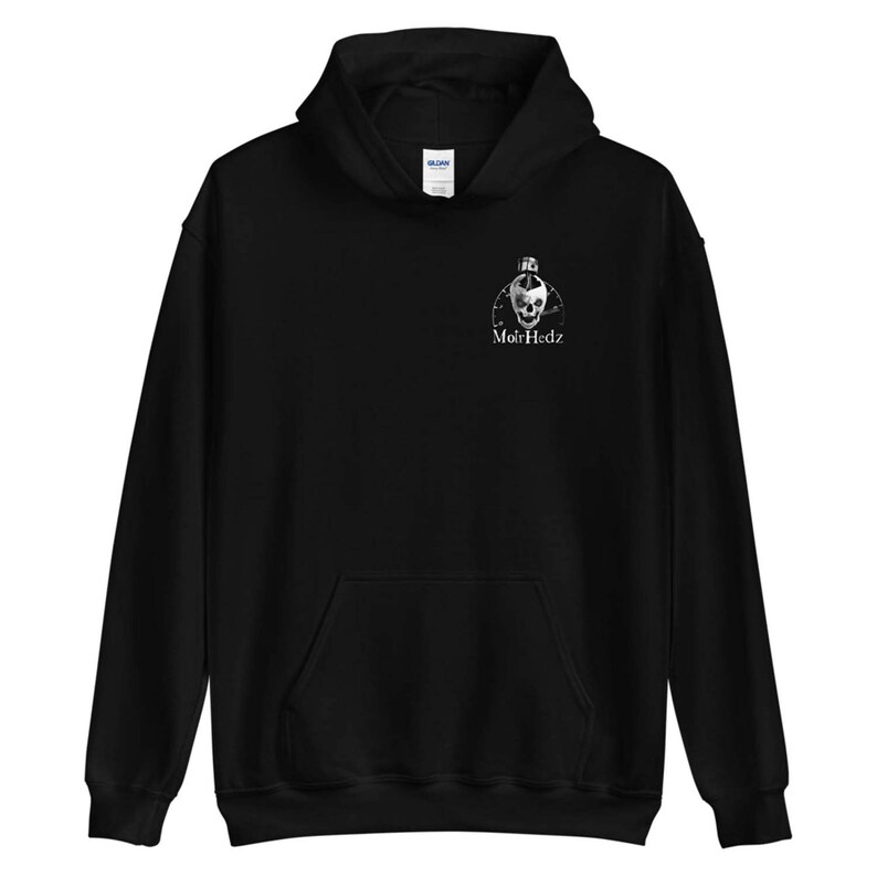 Front of Drag Racing Hoodie Car Guy Hot Rod Sweatshirt black