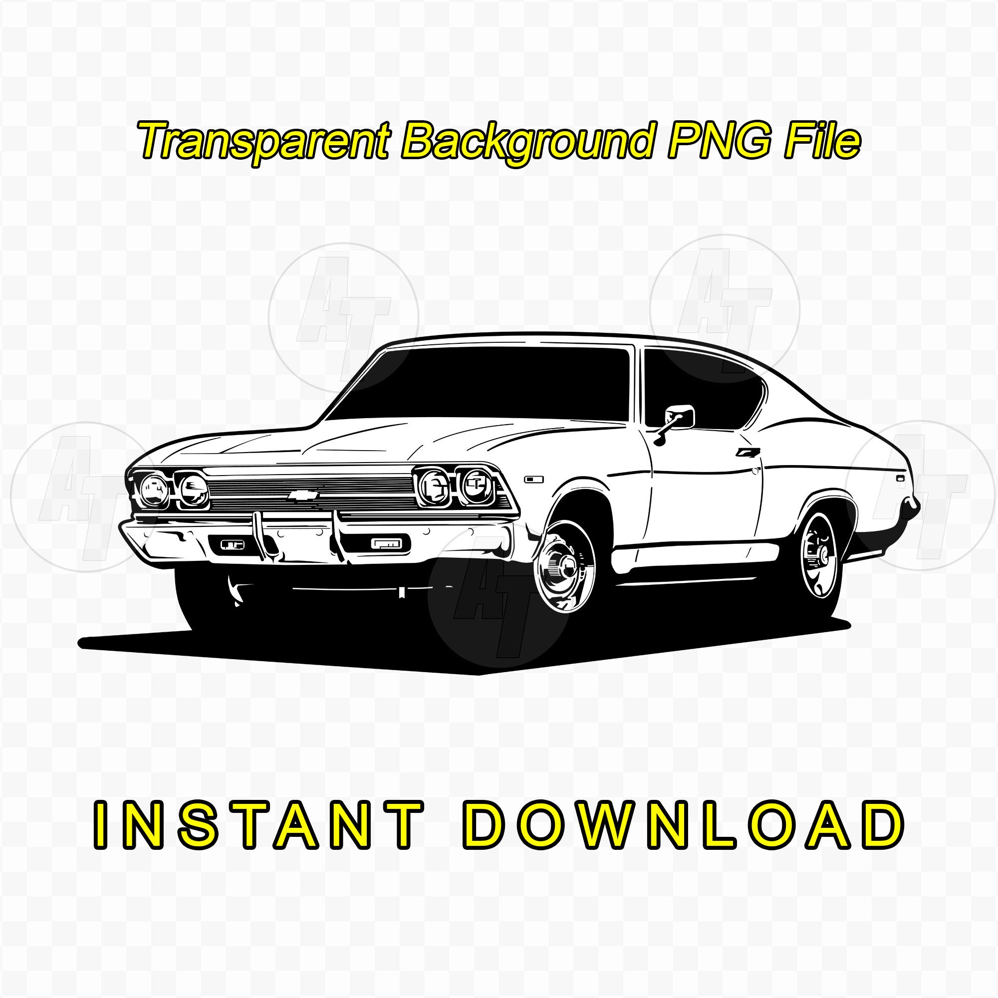 1969 Chevelle Digital Download, SVG Png Vector, Muscle Car 1969 Chevelle Digital Download, SVG Png Vector, Muscle Car