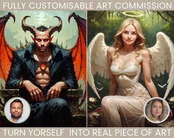 Fully Customizable Digital Art Portrait - Transform Yourself into Truly Masterpiece!