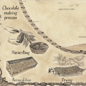 CHOCOLATE WORLD MAP - Chocolate Lover's Love This Map. Our Chocolate ...