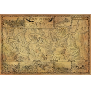 CARTE DU PISTE DES INCA - La célèbre route du sentier des Incas jusqu'au Machu Picchu dessinée à la main par nos soins.