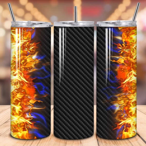 Gobelet en fibre de carbone, png en fibre de carbone, emballage en fibre de carbone, emballage pour gobelet en feu, gobelet en feu, gobelet skinny, sublimation d'images, téléchargements numériques