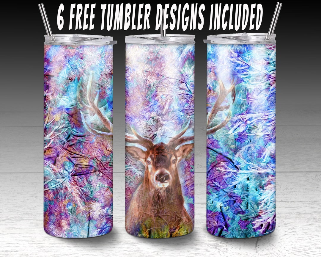 20 Oz Skinny Tumbler Design Sublimation,deer Tumbler,deer Hunting ...
