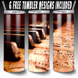 Tumbler sublimation designs ready to press,Music tumbler,Piano tumbler png,Piano wrap png,Notes png,Music png,Piano keys png