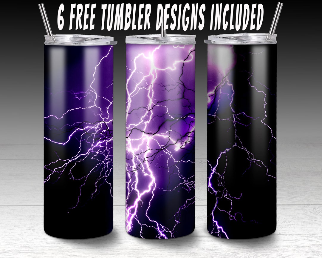 Lightning Tumbler Pnglightning Pngblue Lightningskinny Etsy