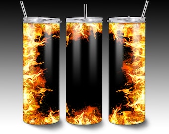 Enveloppe de gobelet de feu, sublimation de feu, png de feu, png de gobelet de feu, conceptions de sublimation, conception maigre, enveloppe complète de gobelet