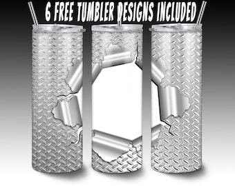 Tumbler sublimatie ontwerpen, Gebroken traanplaat, Diamant plaat, Diamant plaat png, Diamant plaat wrap, Sublimatie tuimelaar, 20oz Skinny Tumbler