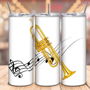 Trumpet tumbler wrap png,Music notes,Music tumbler wrap,Trumpet sublimation,Sublimation design,Tumbler wrap png