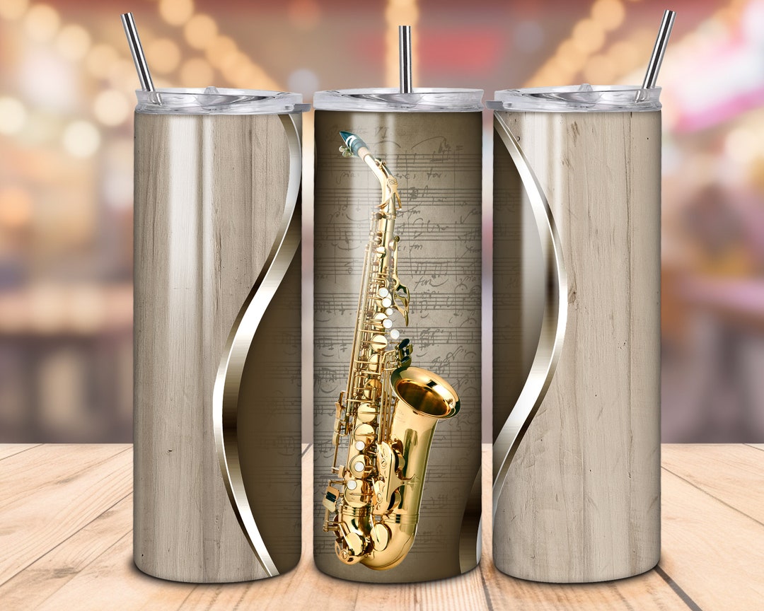 Saxophone Tumbler Wrap Png,tumbler Template,music Tumbler Wrap,digital