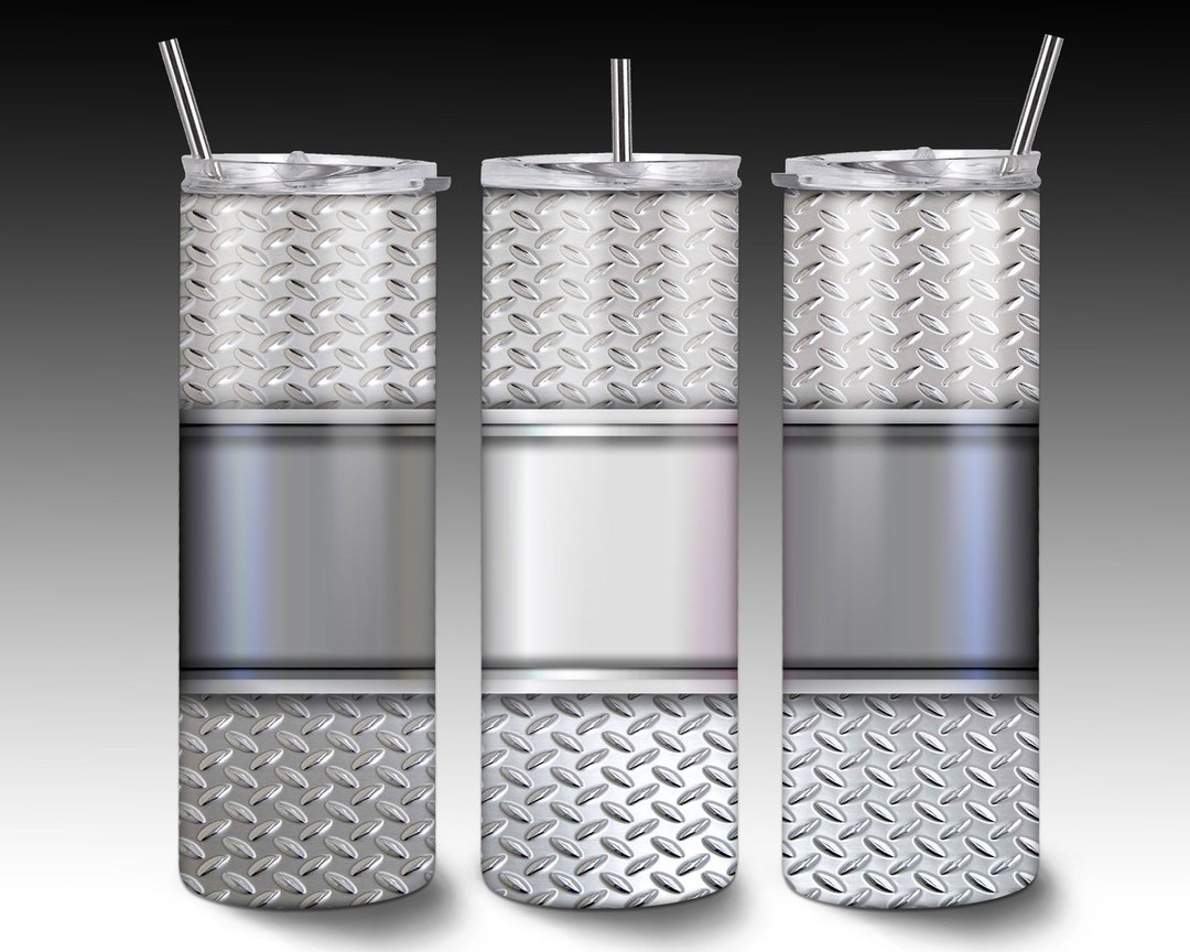 Diamond Plate Tumbler Wrap,diamond Plate Tumbler Png,silver Diamond
