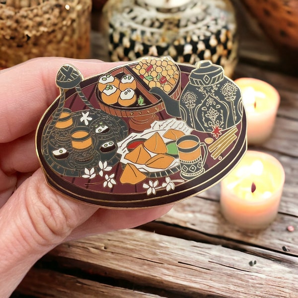 Tea & Treats enamel pin