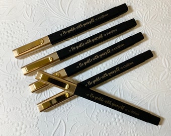 Ball Point Pen gift Set of 5, positive reminder message on pens, sweet stationery add on gift!