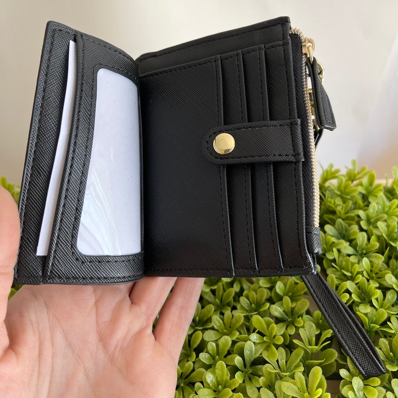 Vegan Leather Compact ID Wallet with Wristlet Attachment Hollingworth collection image 10