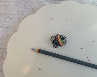 Pretty paper surprise rainbow magic pencils, set of 4 or 6, sweet stationery add on gift!