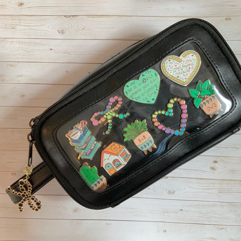 ITA Vegan Leather Pencil Pouch & Make up Cosmetic Case With Etsy UK