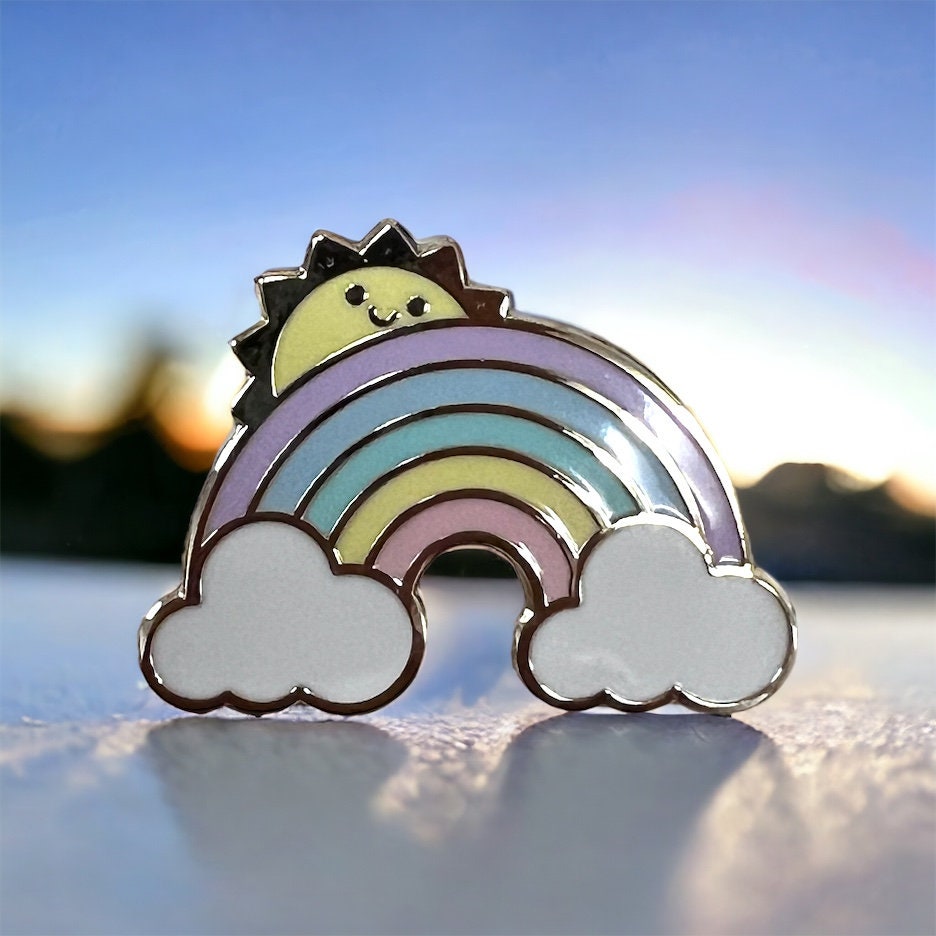 Sunshine Cloud Rhinestone Magnetic Pin Brooch: Magnet Fashion Accessory  Gift Button Pin Lapel Theme Weather Smile Sun Forecast Rain